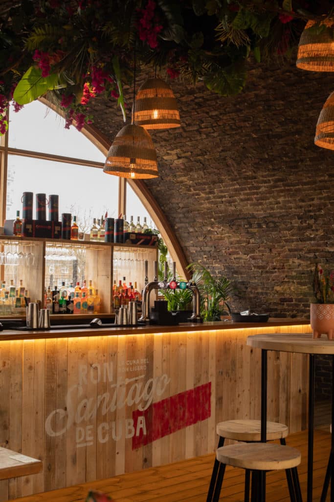 the wood fronted rum bar at lost in brixton
