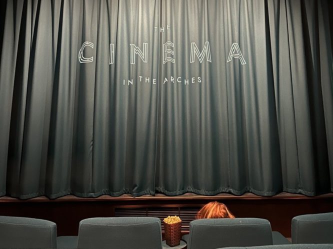 The curtain over the screen at Cinema in the Arches
