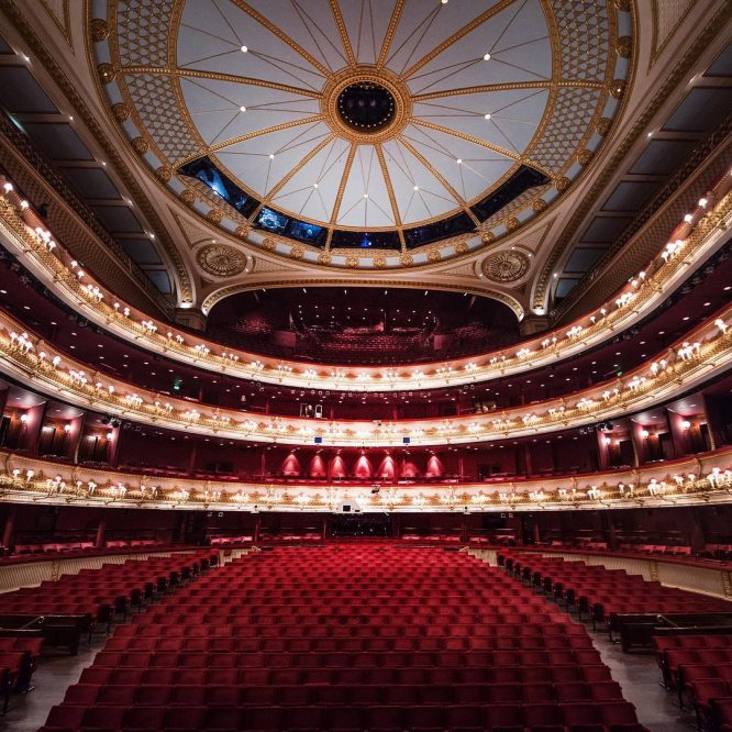 The incredibly beautiful interior of the Royal Opera House in Covent Garden