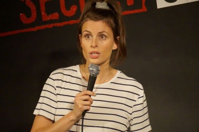 Ellie Jane Taylor at the Top Secret Comedy Club.