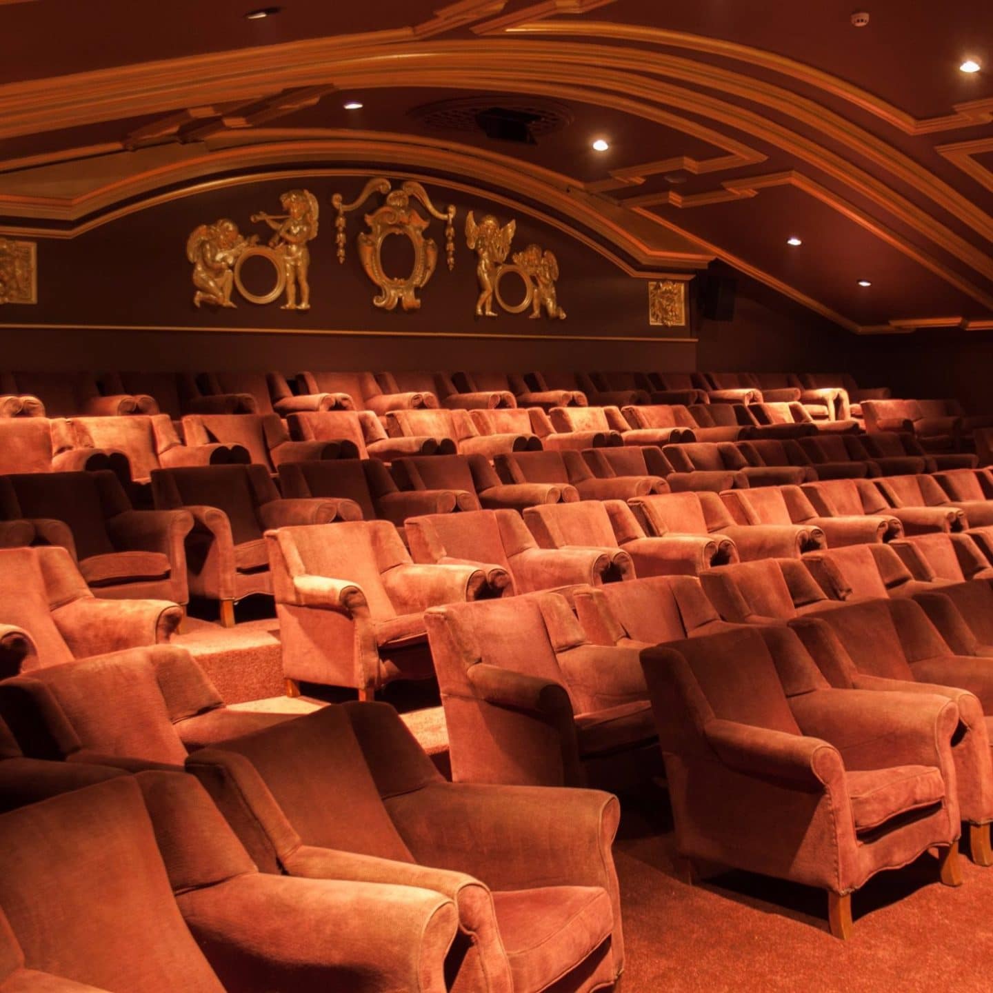 The beautiful interior of the Castle Cinema in East London, one of the best luxury cinemas in London