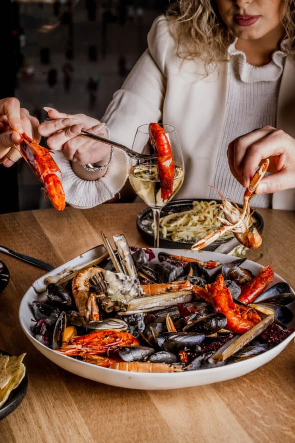 A delicious seafood platter served at Cavo in London