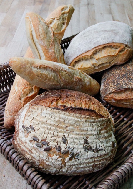 A selection of delicious breads from the Charles Artisan Bread bakery in Clapton, London