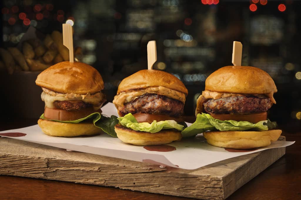 the duck sliders from Duck & Waffle's new 24/7 dining menu