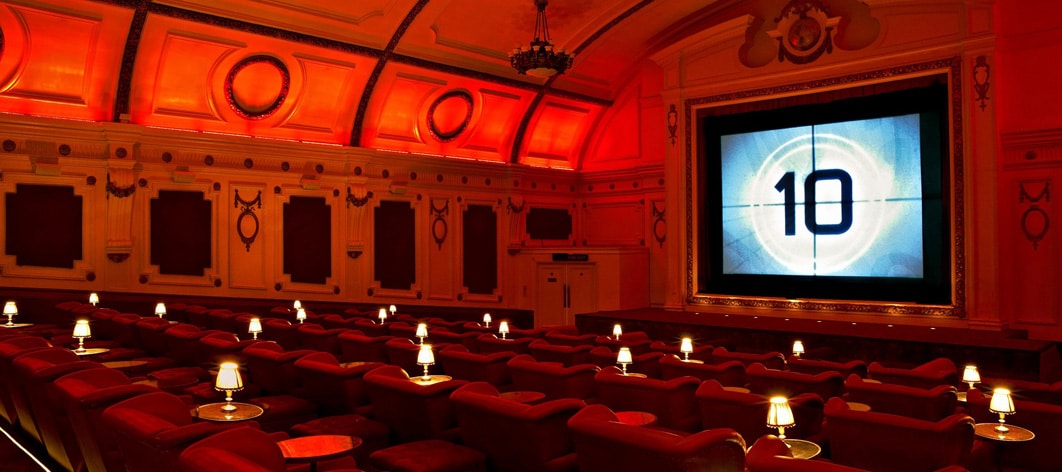 The red interior of the Electric Cinema in Portobello Road in London, one of the best luxury cinemas in London