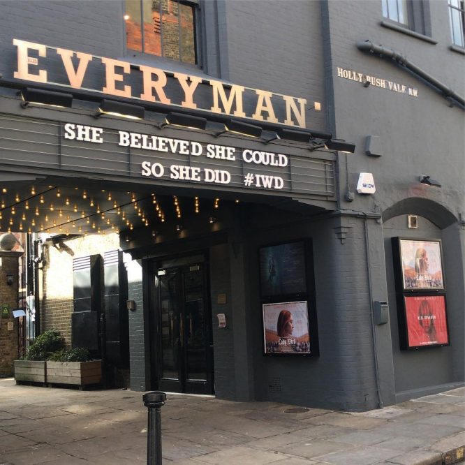 The exterior of the Everyman cinema in Hampstead, North London