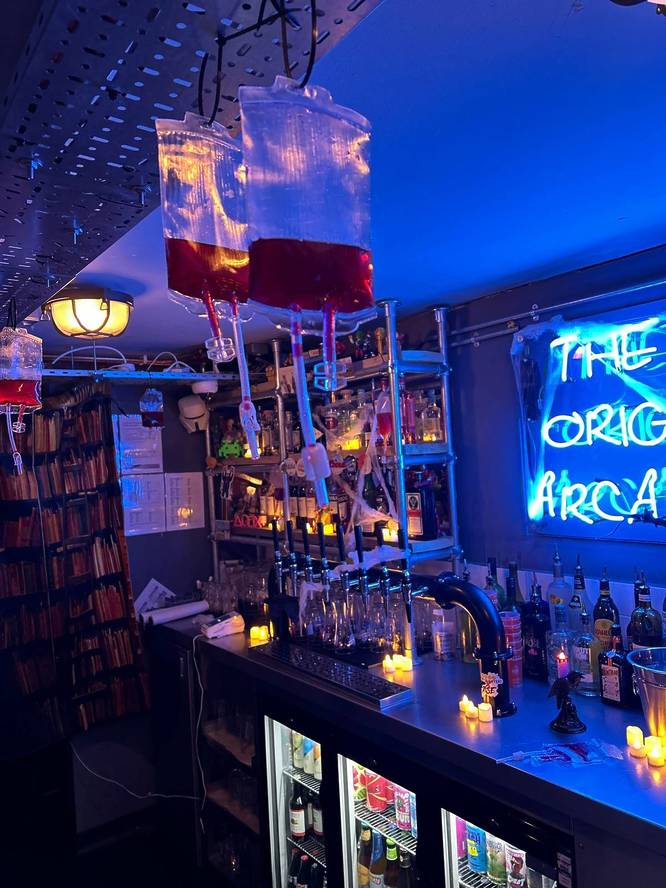 The Four Quarters in Elephant and Castle themed to look like 'What We Do In The Shadows', one of the best things to do for Halloween in London