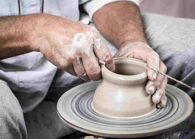 Someone preparing a bit of pottery at one of the best places for date ideas in London