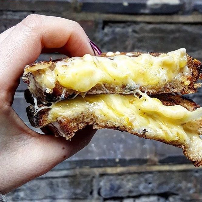 Grilled cheese sandwich at The Cheese Bar in Camden, North London