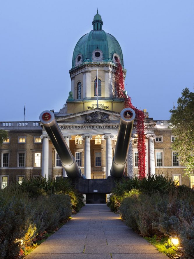 The exterior of the Imperial War Museum in Kennington, London