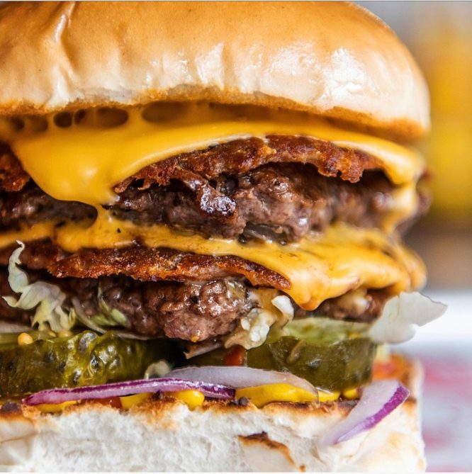 A stuffed and succulent burger served at MEATliquor in Shoreditch