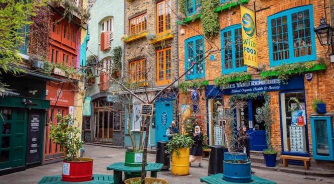 The colourful Neal's Yard in Covent Garden