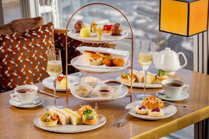 The afternoon tea served at Oblix at The Shard in London Bridge 