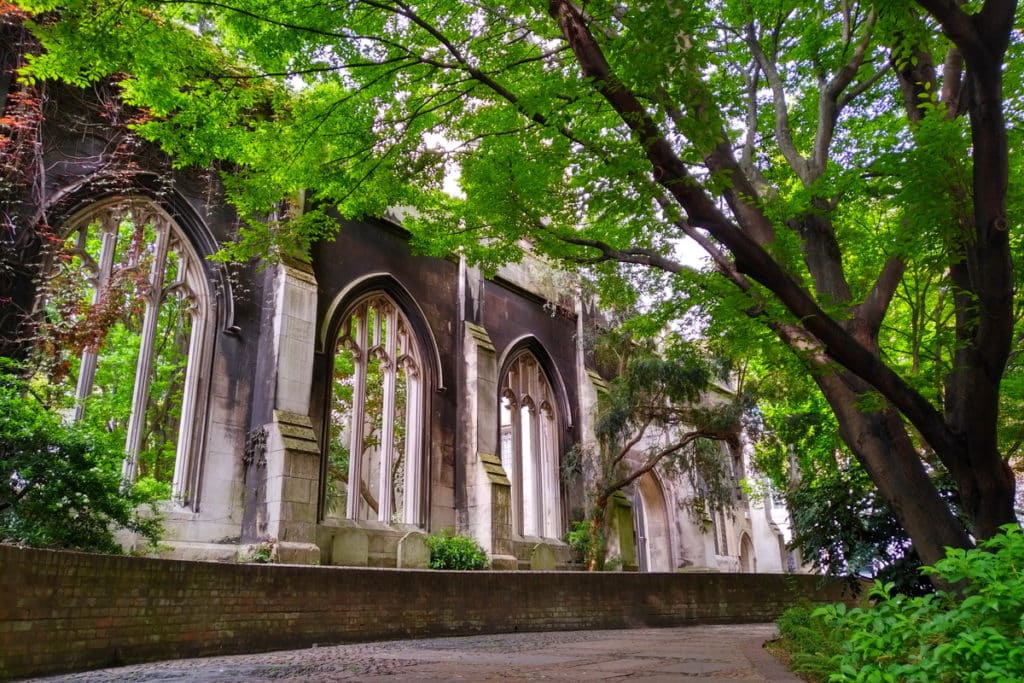 a portion of the walls of st dunstan in the east