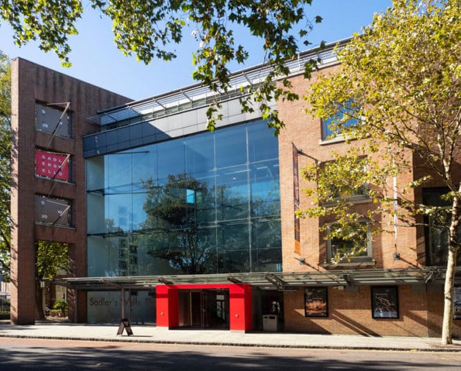 The exterior of the Sadler's Wells Theatre in Islington, North London