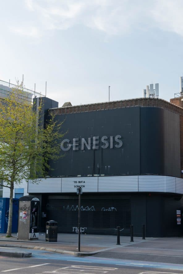 The outside of the ever-popular Genesis cinema in Whitechapel, London