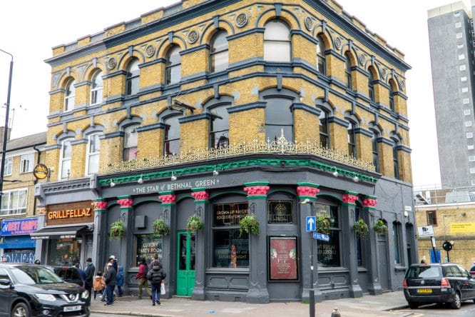 The exterior of The Star of Bethnal Green pub in Bethnal Green, London