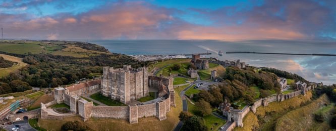The mighty Dover Castle in Kent, one of the best castles near London