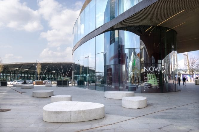The exterior of the NOW Gallery in Greenwich, South East London