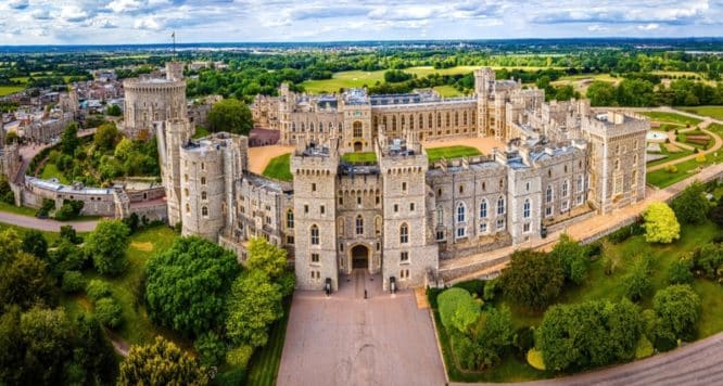 The mighty Windsor Castle in Windsor, one of the best castles near London 