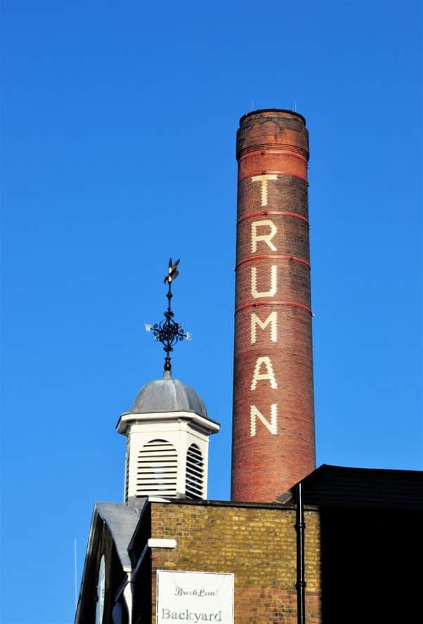 Truman Brewery and its chimney found just off Brick Lane