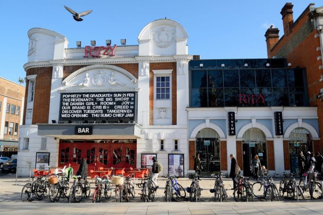 The outside of the Ritzy cinema on a sunny day, one of the best cinemas in London
