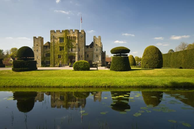 Hever Castle in the sunshine – the site of one off the best country walks near London