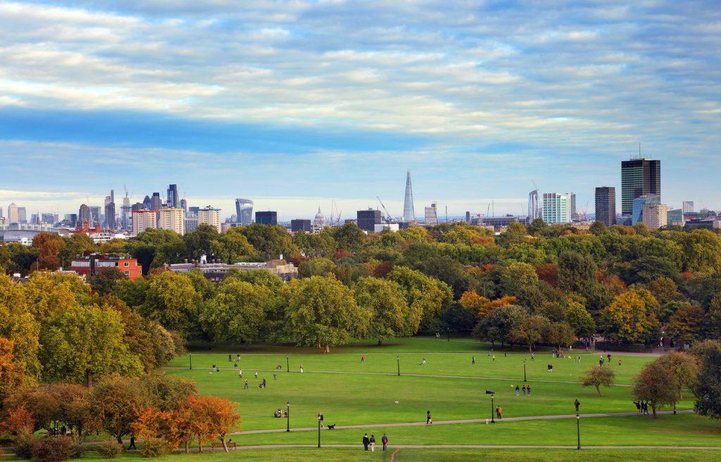 Amazing views and greenery in Primrose Hill, one of London's most famous parks