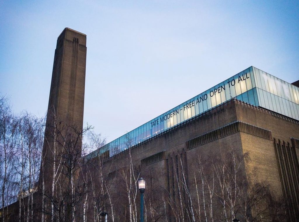 The exterior of the famous Tate Modern on Bankside in London