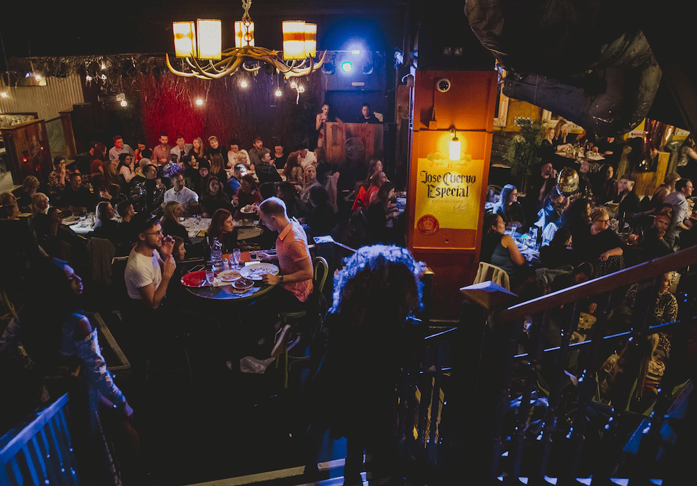 A photo of people playing buff bingo at Bar Salsa! in London