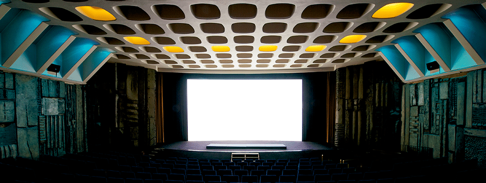 The screen of the Curzon Mayfair in Central London